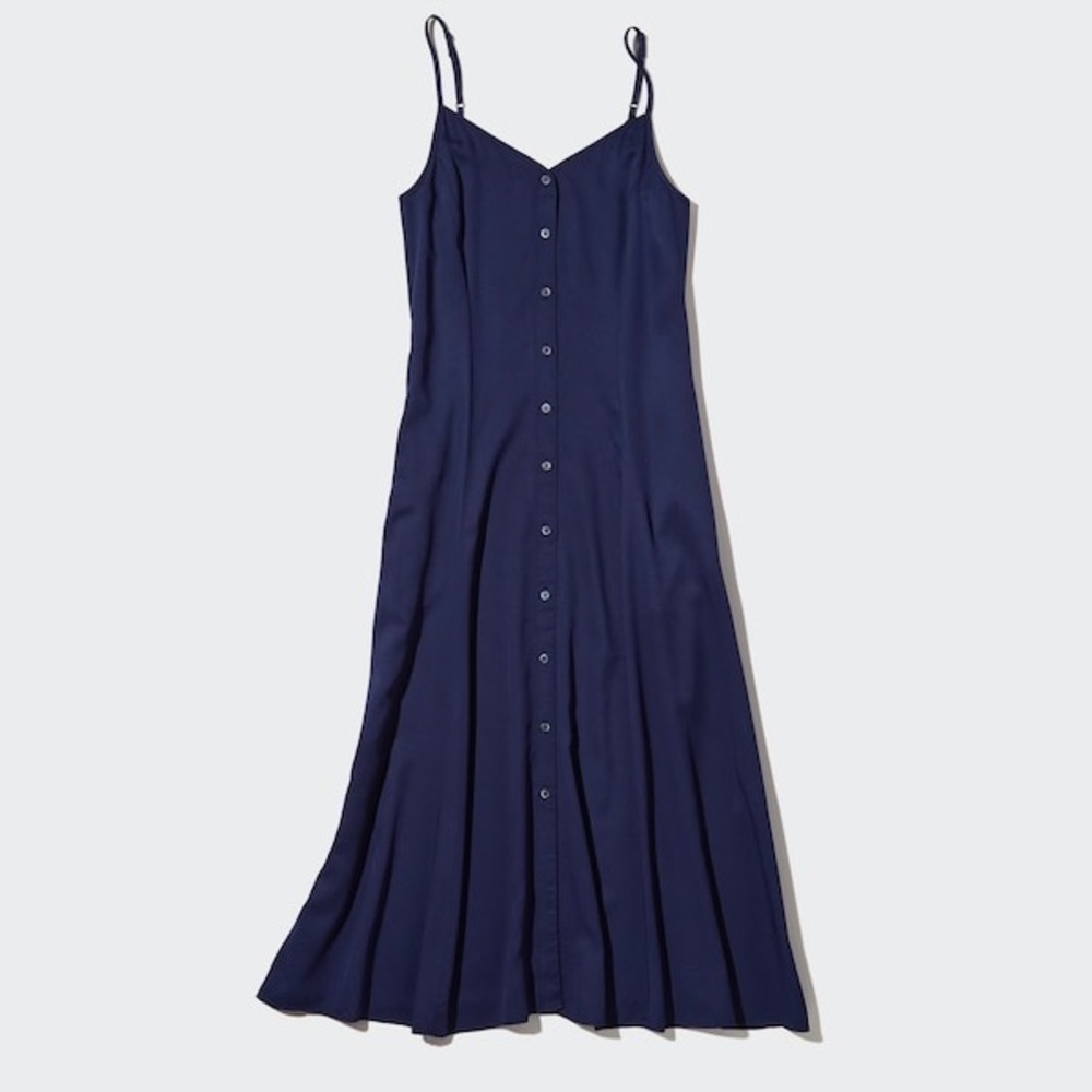 Uniqlo Button Down Camisole Flare Dress (XS)